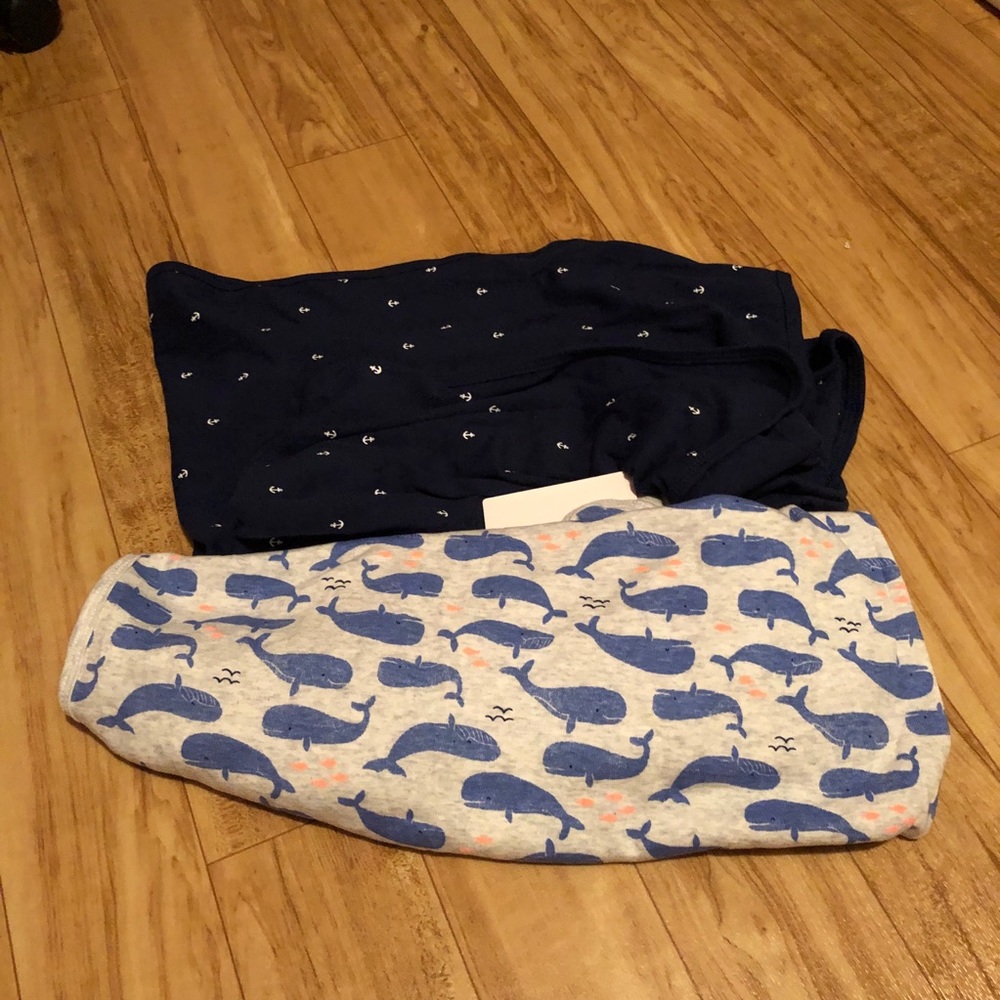 Baby Swaddles (Set of two) 🐳